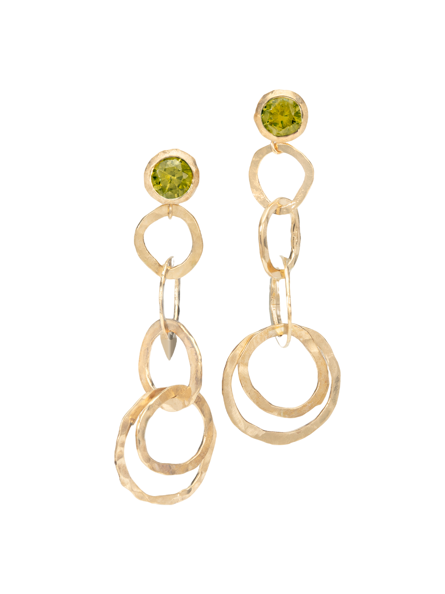 Salsa earrings - green sapphire